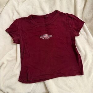 Brandy Melville Burgundy Boston Crop Top